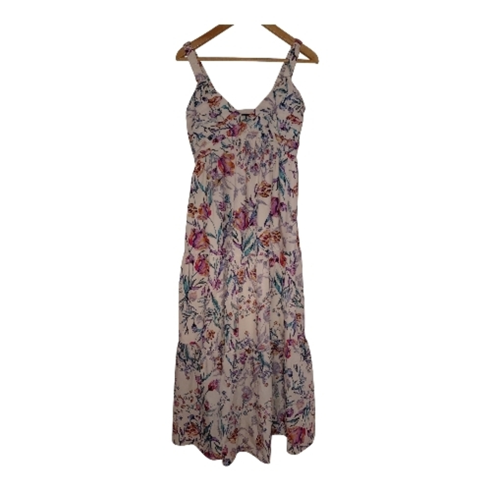 Steve Madden White Floral Print Maxi Dress